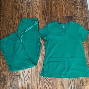 Natural Uniforms green scrubs set